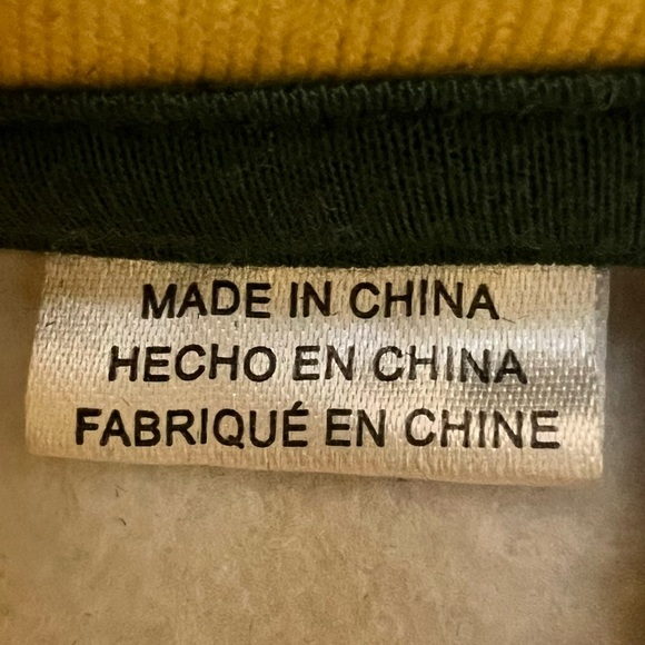 WESC Mike Topography Hoodie in Green & Yellow Abstract Stripe Print. Medium. - Picture 11 of 12